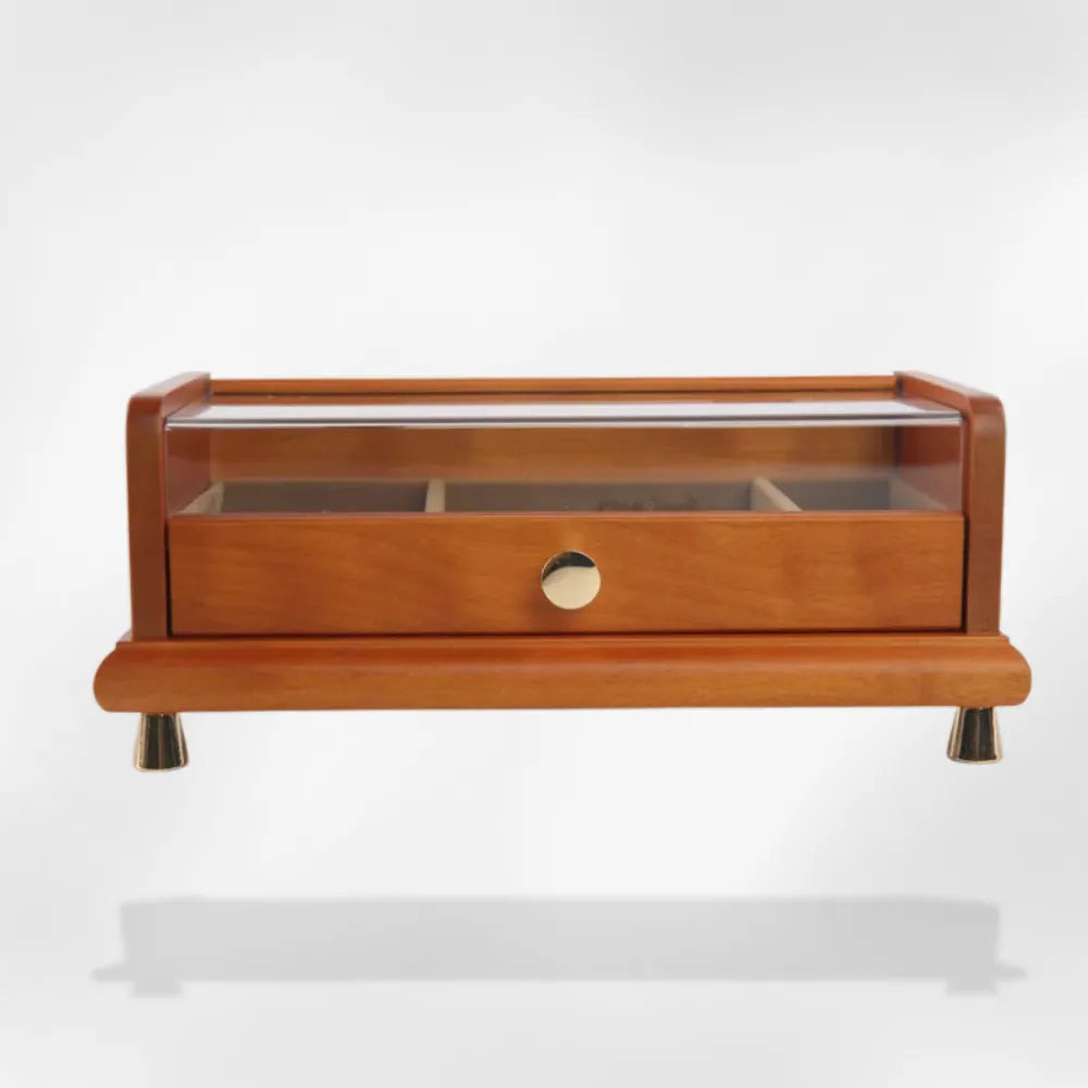 Boîte Bijoux Bois Verre | RoyalCoffer®