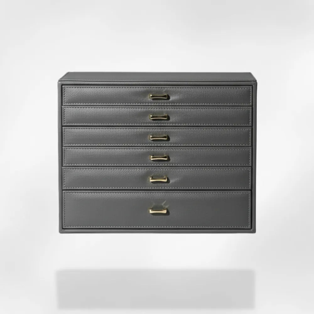 Boîte à Bijoux Cuir Luxe | RoyalCoffer®3