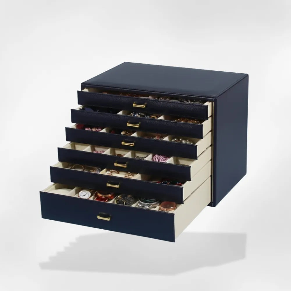 Boîte à Bijoux Cuir Luxe | RoyalCoffer®345678901