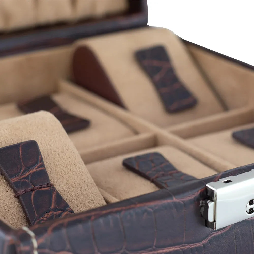 Boîte pour ranger les montres Boîte à montre CrocoBoîte royalcoffer