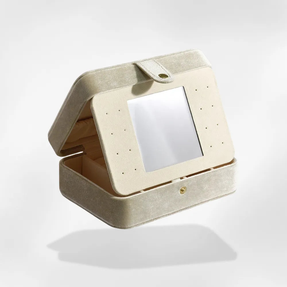 Petite Boîte Transport Bijoux blanc