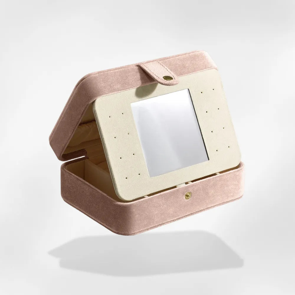 Petite Boîte Transport Bijoux rose poudre