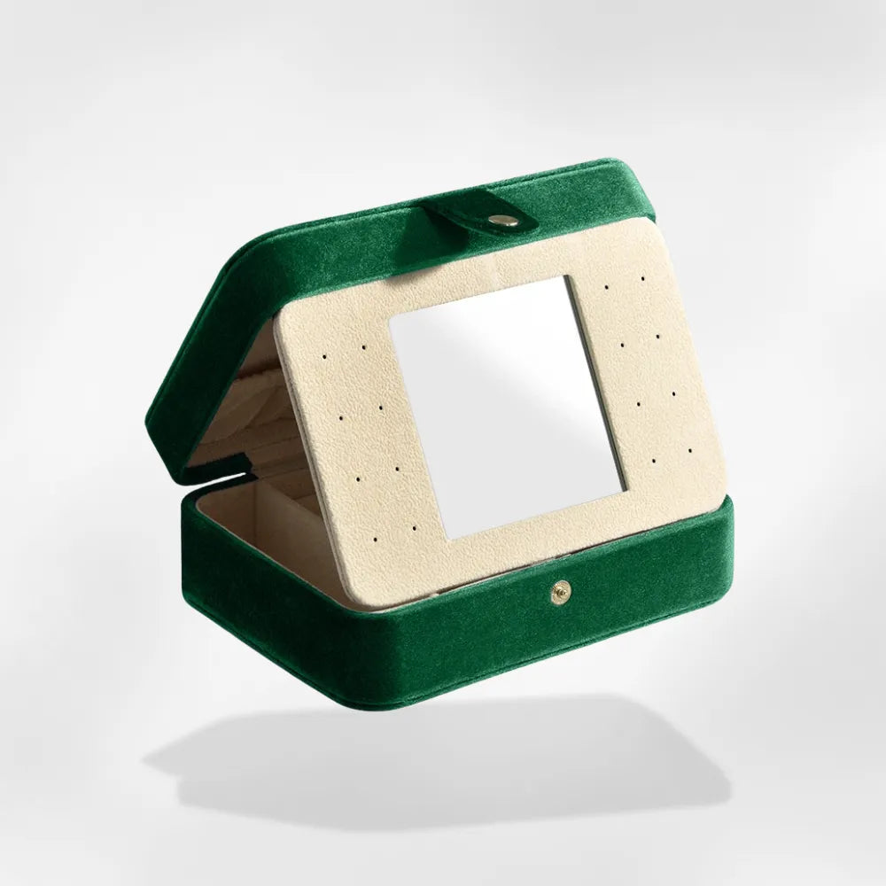 Petite Boîte Transport Bijoux vert