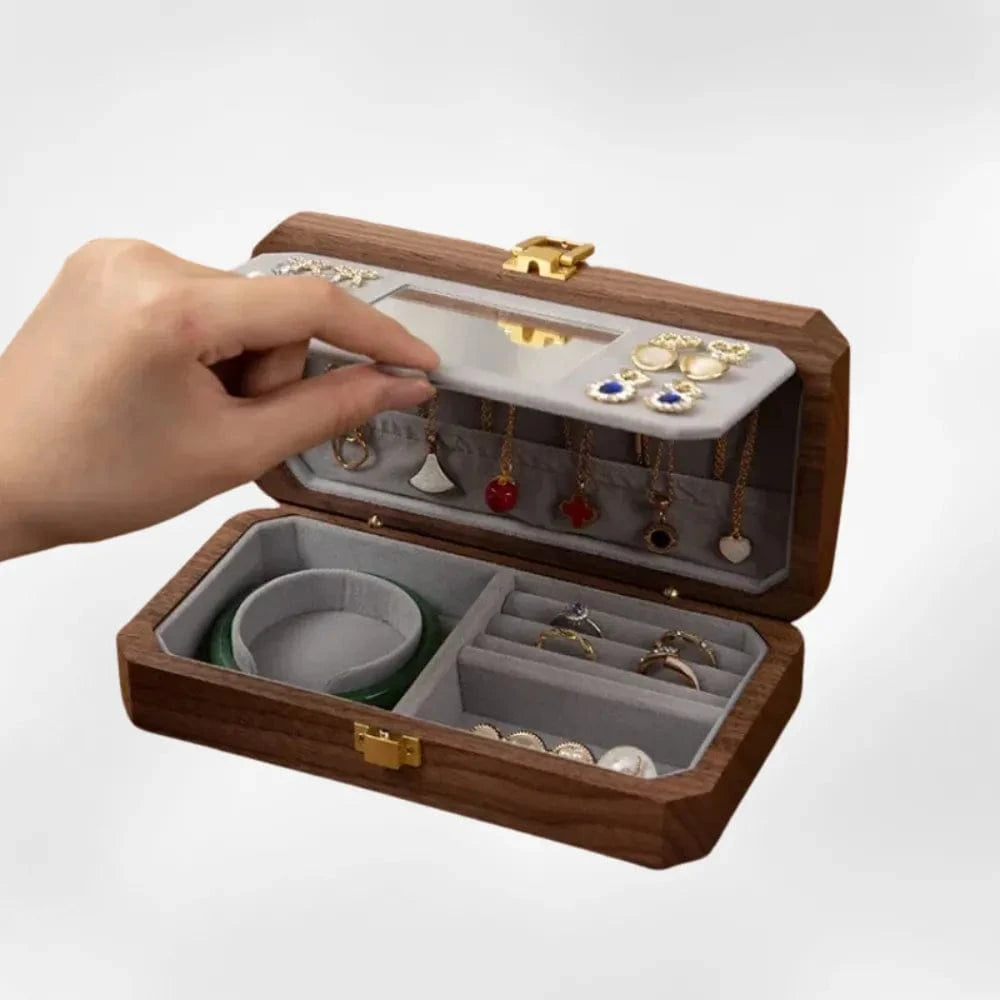 RoyalCoffer® Bois Boîte à bijoux Bois Noyer