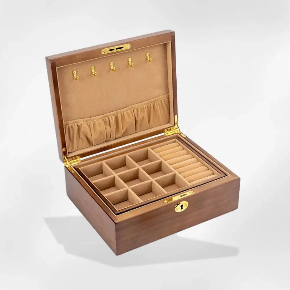 RoyalCoffer® Bois Boîte à Bijoux en bois Modulable
