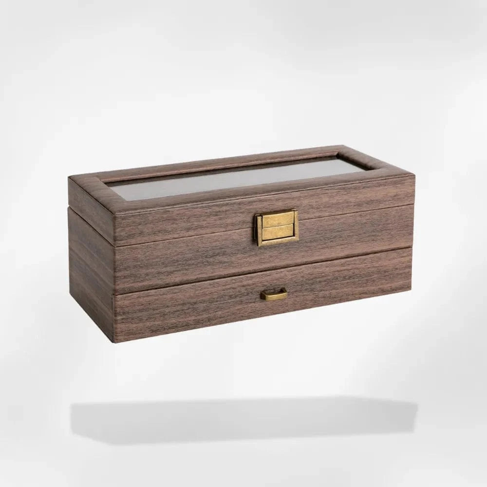 RoyalCoffer® Bois Boîte Montre Bois Massif