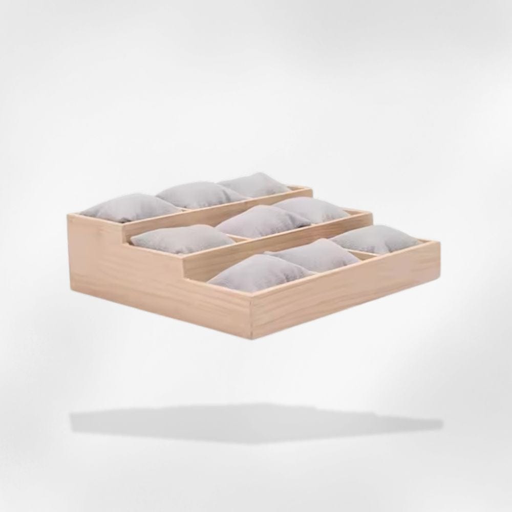 RoyalCoffer Gris Présentoir à bijoux <br> bois