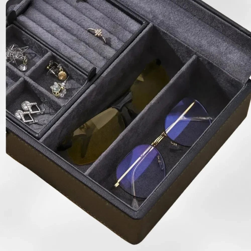 RoyalCoffer® Noir Coffret bijoux homme