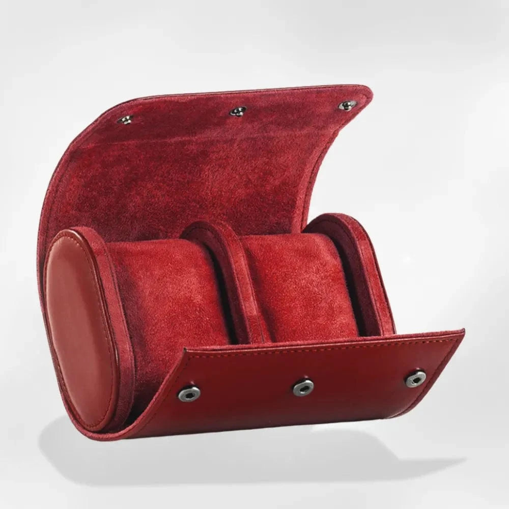 RoyalCoffer® Rouge-2 Boîte Rangement Montre Voyage
