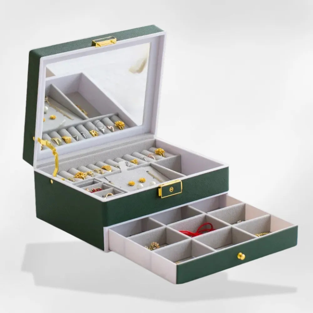 royalcoffer® Boîte à Bijoux avec Lumiere vert 1