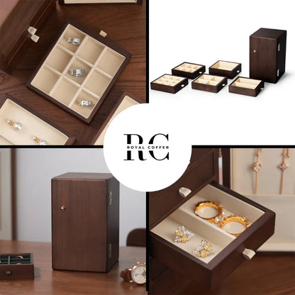 Boîte à Bijoux Bois Foncé | RoyalCoffer®1