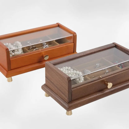 Boîte Bijoux Bois Verre | RoyalCoffer®