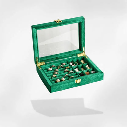 Boîte à bijoux avec couvercle transparent main image 2