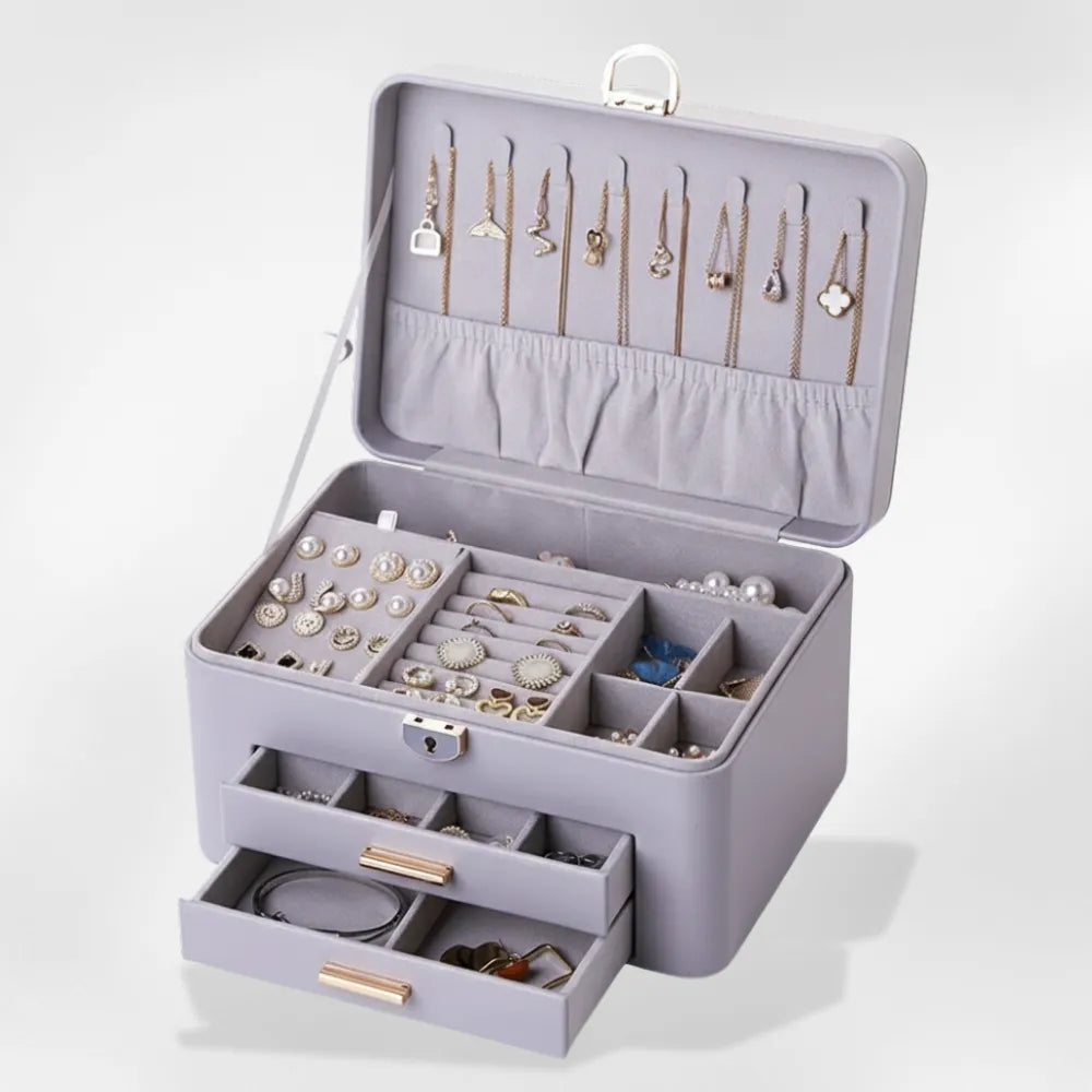 Grande Boîte à Bijoux en cuir | RoyalCoffer®