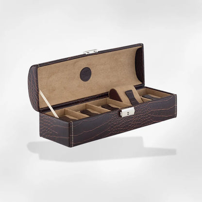 RoyalCoffer Boîte à montre cuir marron 4