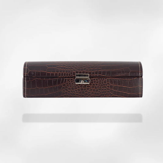 RoyalCoffer Boîte à montre cuir marron 5