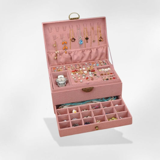 Royalcoffer Rose Boîte à bijoux <br> grand modèle