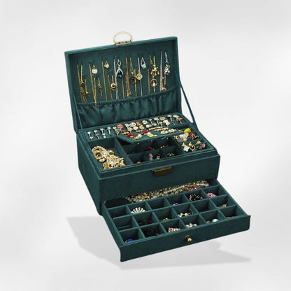 Royalcoffer Vert Boîte à bijoux <br> grand modèle