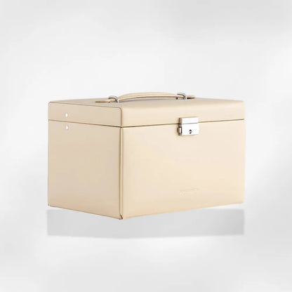 Royalcoffer® Boîte à bijoux cuir beige 1