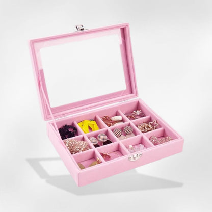 RoyalCoffer 12 emplacements Boîte à bijoux <br> rose
