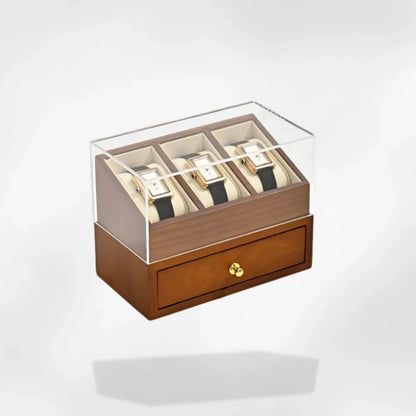 RoyalCoffer® Beige Coffret bijoux gourmette collier bracelet montre homme