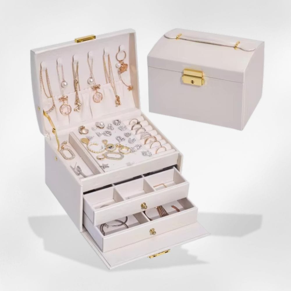 RoyalCoffer Blanc Boîte à bijoux <br> Luxueuse