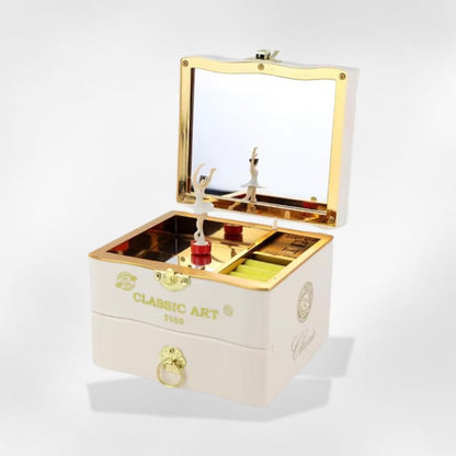RoyalCoffer Blanc Boîte à bijoux <br> musicale adulte