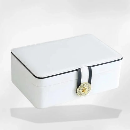 RoyalCoffer® Blanche Boîte à Bijoux Femme Cuir
