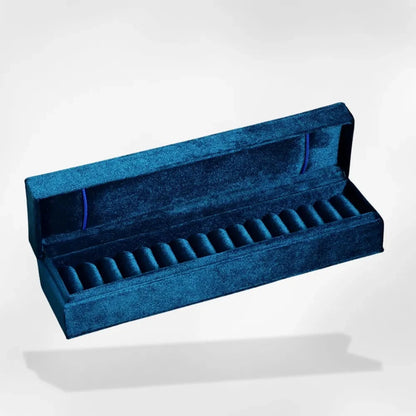 RoyalCoffer® Bleu nuit Boîte rangement bague bijoux