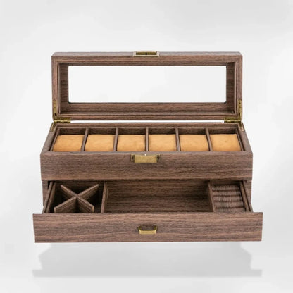 RoyalCoffer® Bois Boîte Montre Bois Massif