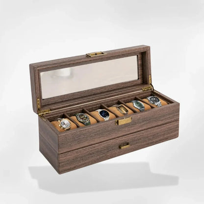 RoyalCoffer® Bois Boîte Montre Bois Massif