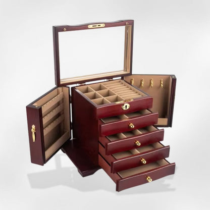 RoyalCoffer Bois foncé Boîte à bijoux | RoyalDrawer