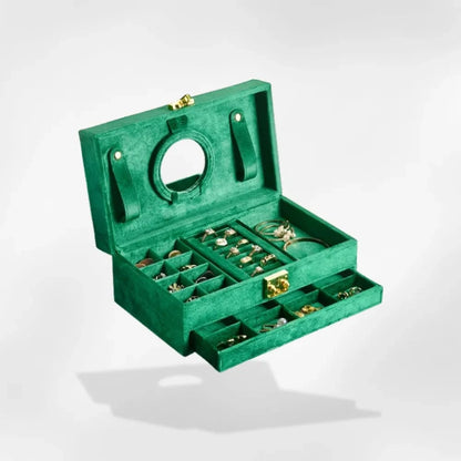 RoyalCoffer® Boîte à Bijoux de Voyage avec Miroir