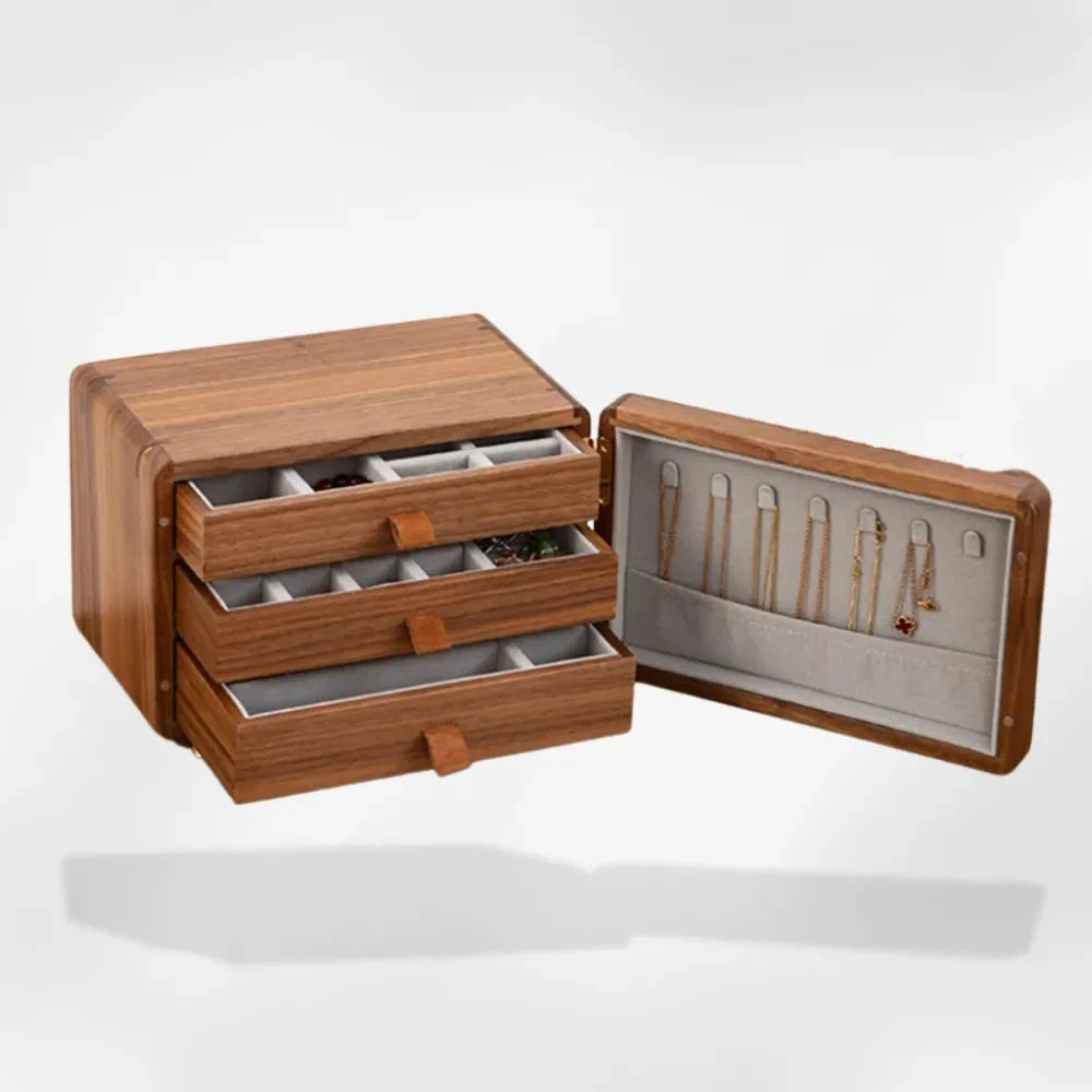 RoyalCoffer® boîte à bijoux en bois avec tiroirs