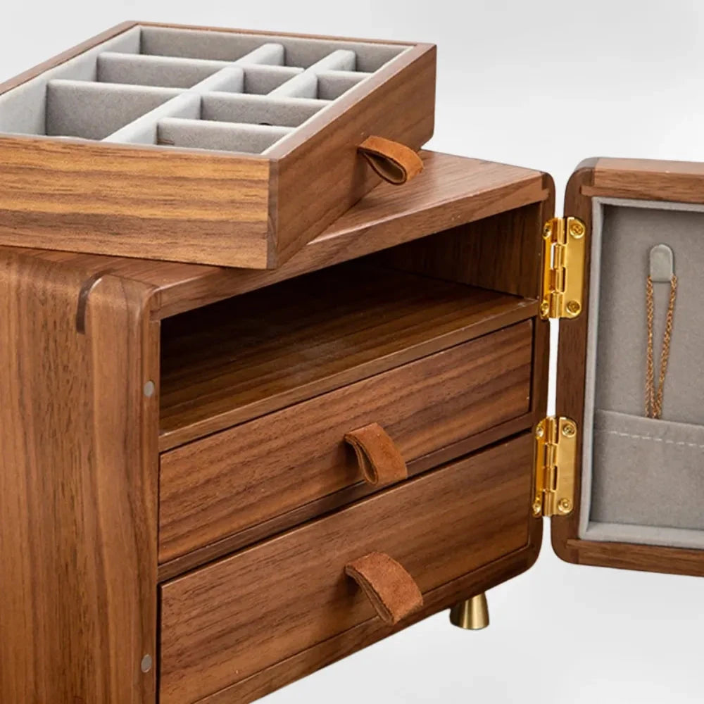 RoyalCoffer® boîte à bijoux en bois avec tiroirs