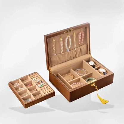RoyalCoffer® Boîte à bijoux en bois haut de gamme