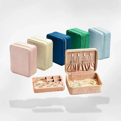 RoyalCoffer® Boîte à bijoux velours rose