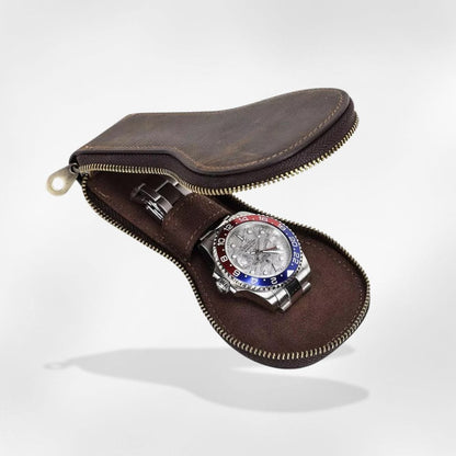 RoyalCoffer Cuir Boîte à montre <br> Voyageur