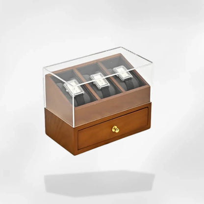 RoyalCoffer® Gris Coffret bijoux gourmette collier bracelet montre homme