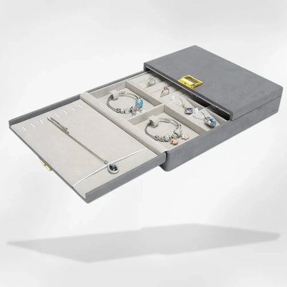 RoyalCoffer® Gris Trousse à bijoux de voyage