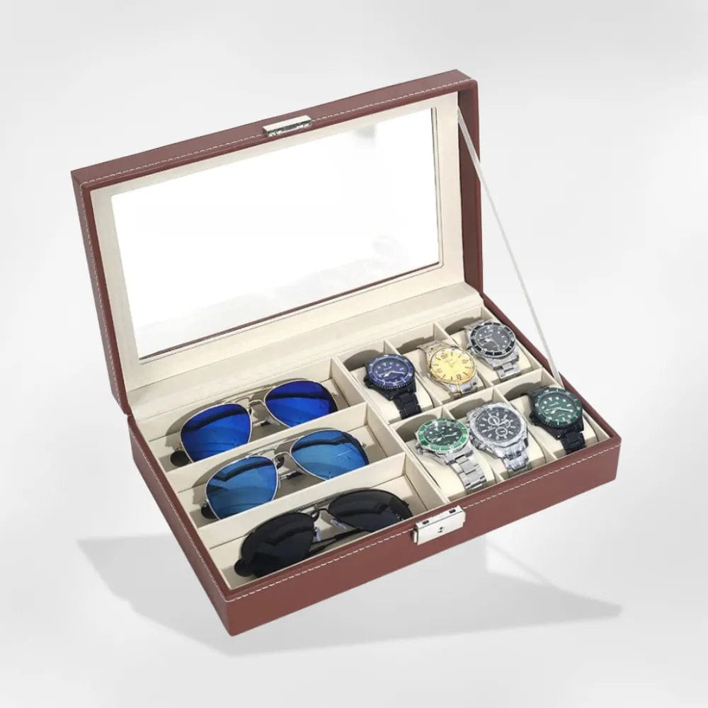 RoyalCoffer® Marron Coffret bijoux homme pas cher