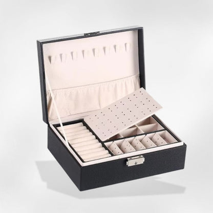 RoyalCoffer Noir Boîte à bijoux <br> compartiment