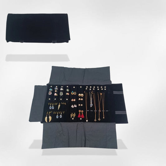 RoyalCoffer® Noir Boîte à bijoux <br>tissu