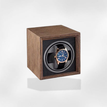 RoyalCoffer Noir Boîte à montre <br> remontoir