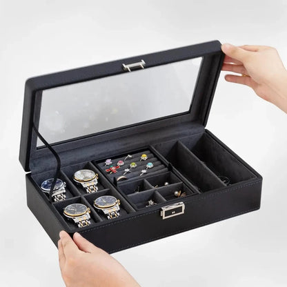 RoyalCoffer® Noir Coffret bijoux homme