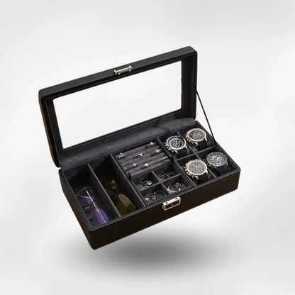 RoyalCoffer® Noir Coffret bijoux homme