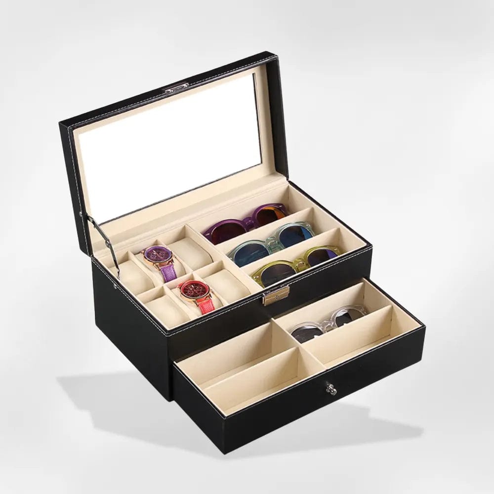 RoyalCoffer® Noir Coffret bijoux homme