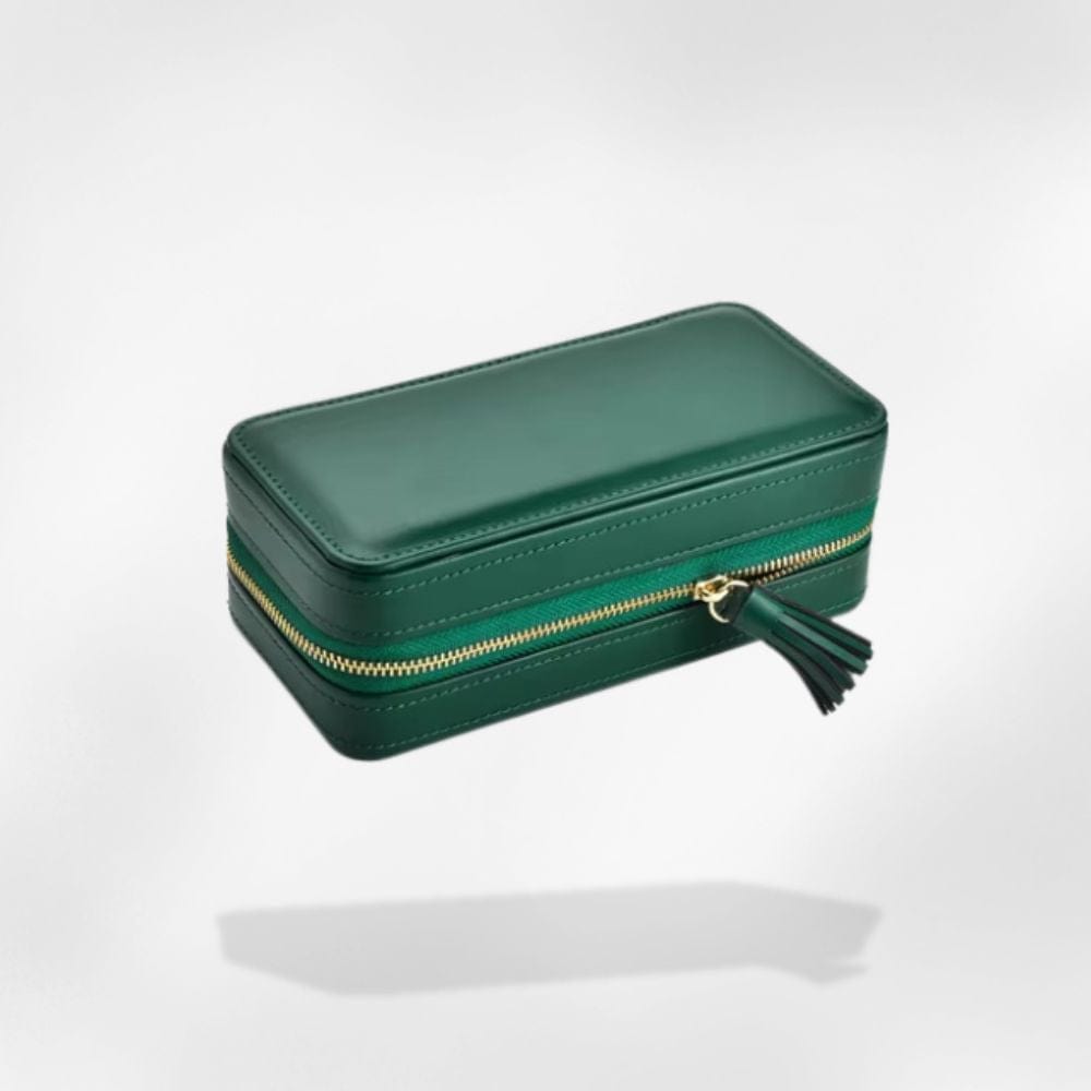 RoyalCoffer Vert Boîte à bijoux <br> Pompom