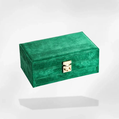 RoyalCoffer® Vert Boîte à Bijoux de Voyage avec Miroir