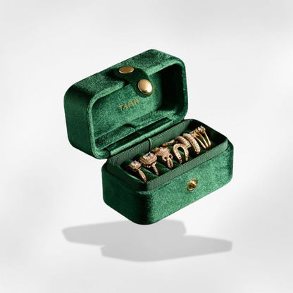 RoyalCoffer Vert-cyan Boîte à bijoux <br> bague